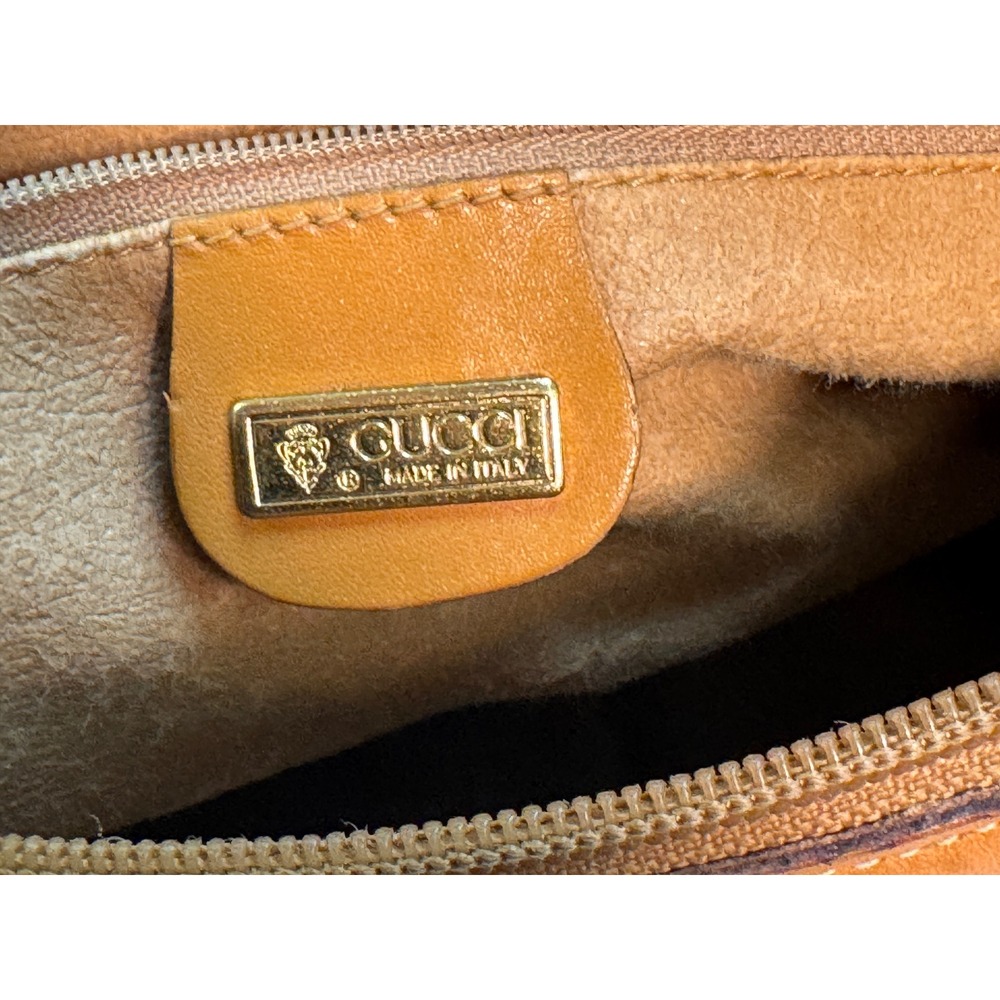 Gucci GG‎ PVC, Leather Trim Top Handle Boston Bag vintage 70's-80's - Picture 11 of 16
